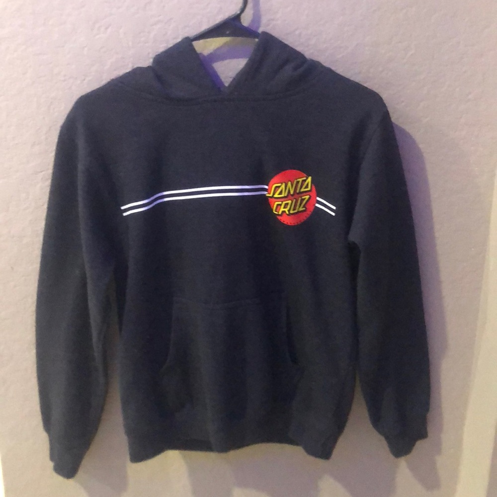 Tillys dark grey Santa Cruz hoodie